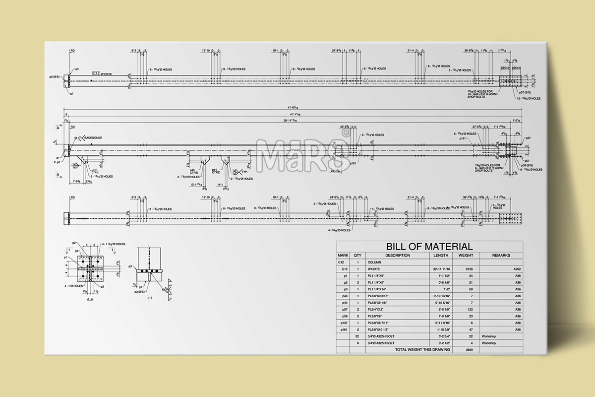 Steel Fabrication Shop Drawings Services